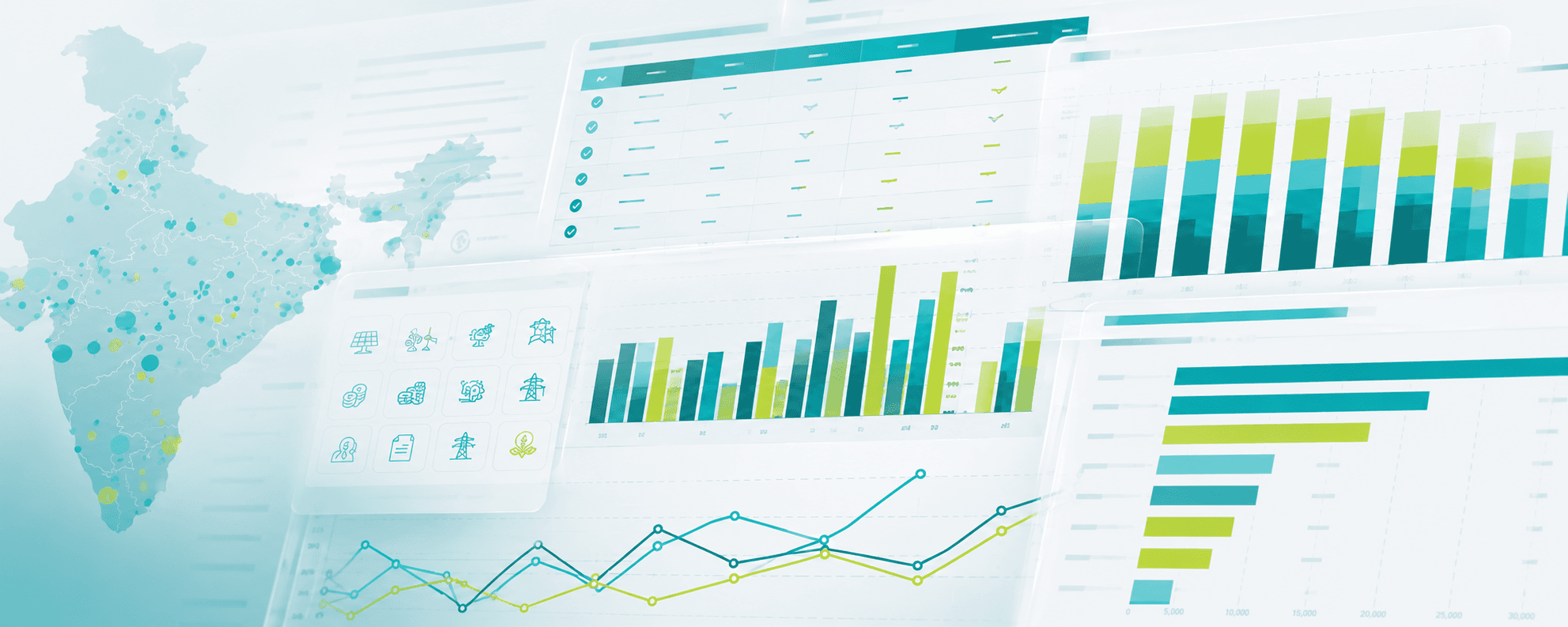 Clean energy market intelligence dashboard
