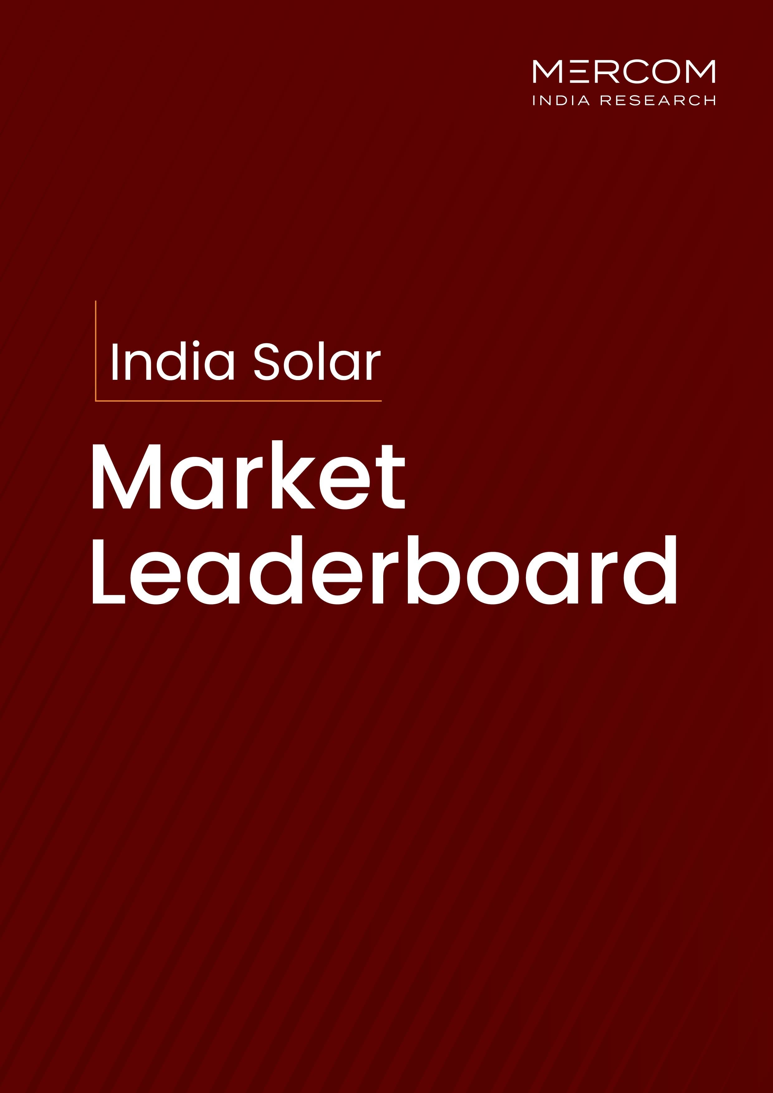 Mercom's India Solar Market Leaderboard 2026: Market Shares and Profiles
